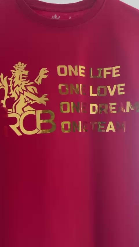 RCB gold print edition T-shirt VIDEO