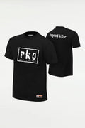 Front and back view of RKO nWo Randy Orton WWE black T Shirt
