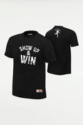 Roman Reigns White WWE Fan T Shirt Show Up and Win Graphic Print for Men