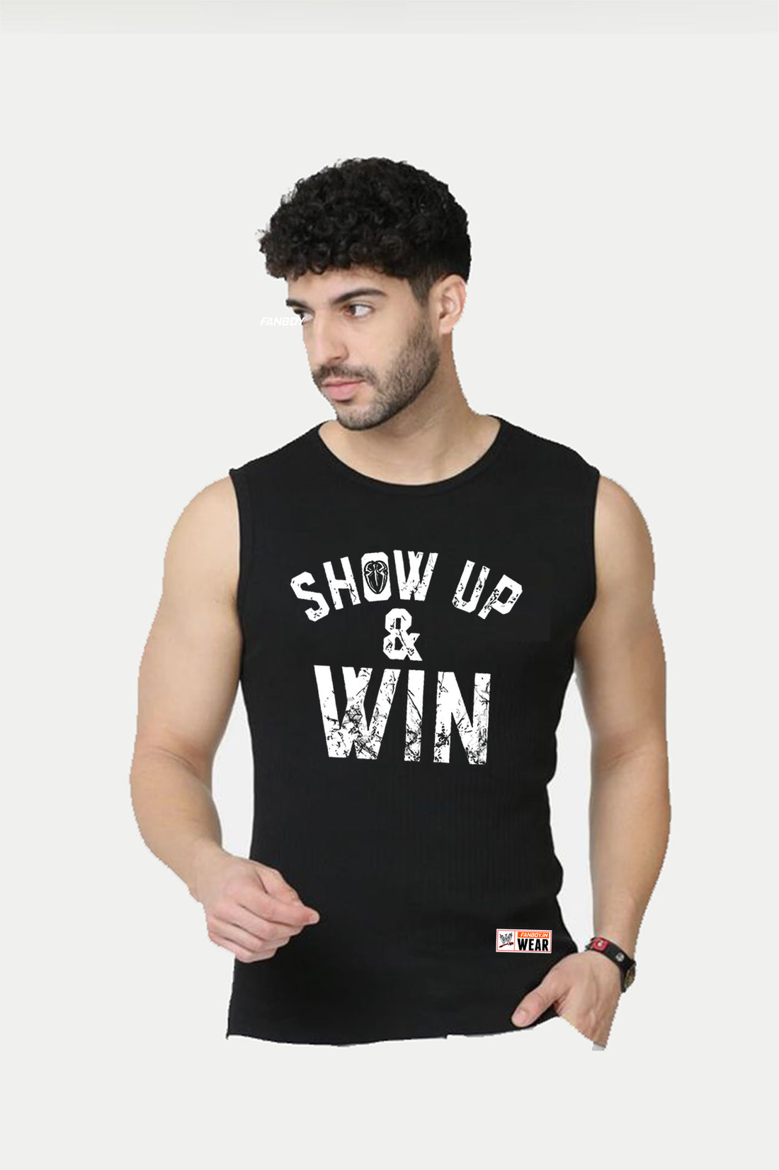 Roman Reigns Gym Sleeveless Tank Top Show Up and Win Graphic Print for Men at fanboy.in