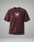 Unisex Acid Wash Oversized T-Shirt Size Chart by FANBOY featuring XS to 2XL measurements with chest and length dimensions in inches for the perfect oversized fit.