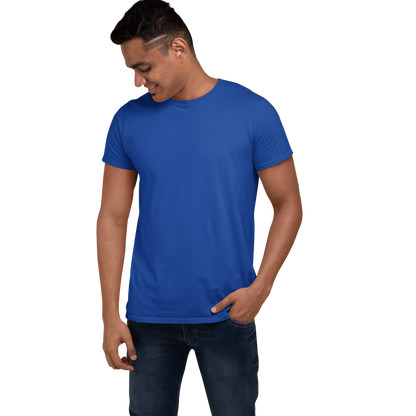 Men's Round Neck Plain T-Shirt Royal Blue