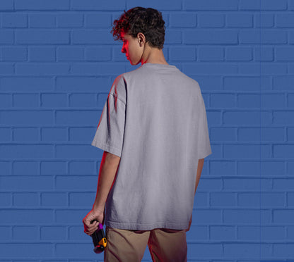 Buy-Grey-Melange-Oversized-Tshirts-for men-online