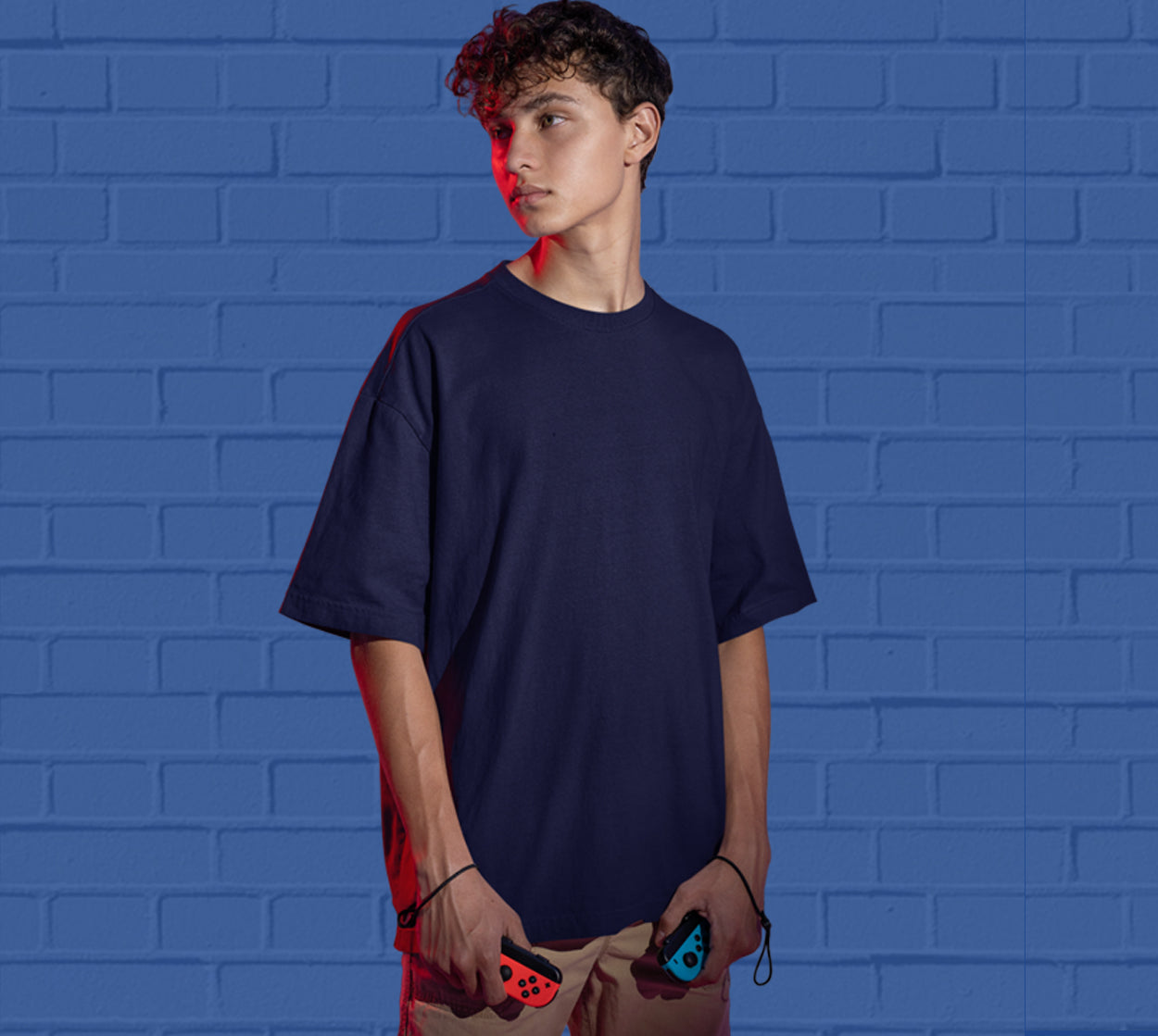 Buy-Navy-Blue-Oversized-Tshirts-for men-online