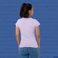 Women's Plain Round Neck T-shirt Lavender– Hawkty