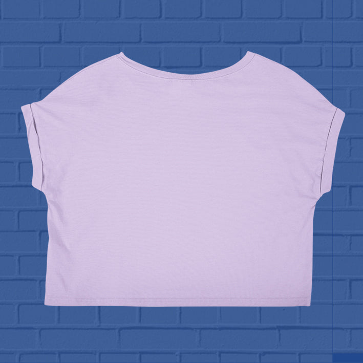 Plain Lavender  Pink Crop Top