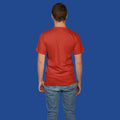 Men's Round Neck Plain T-Shirt  Brick Red