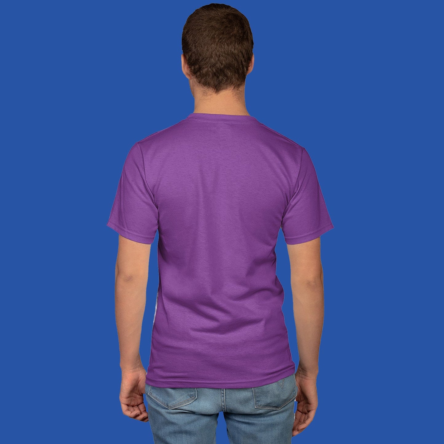 Men's Round Neck Plain T-Shirt  Purple