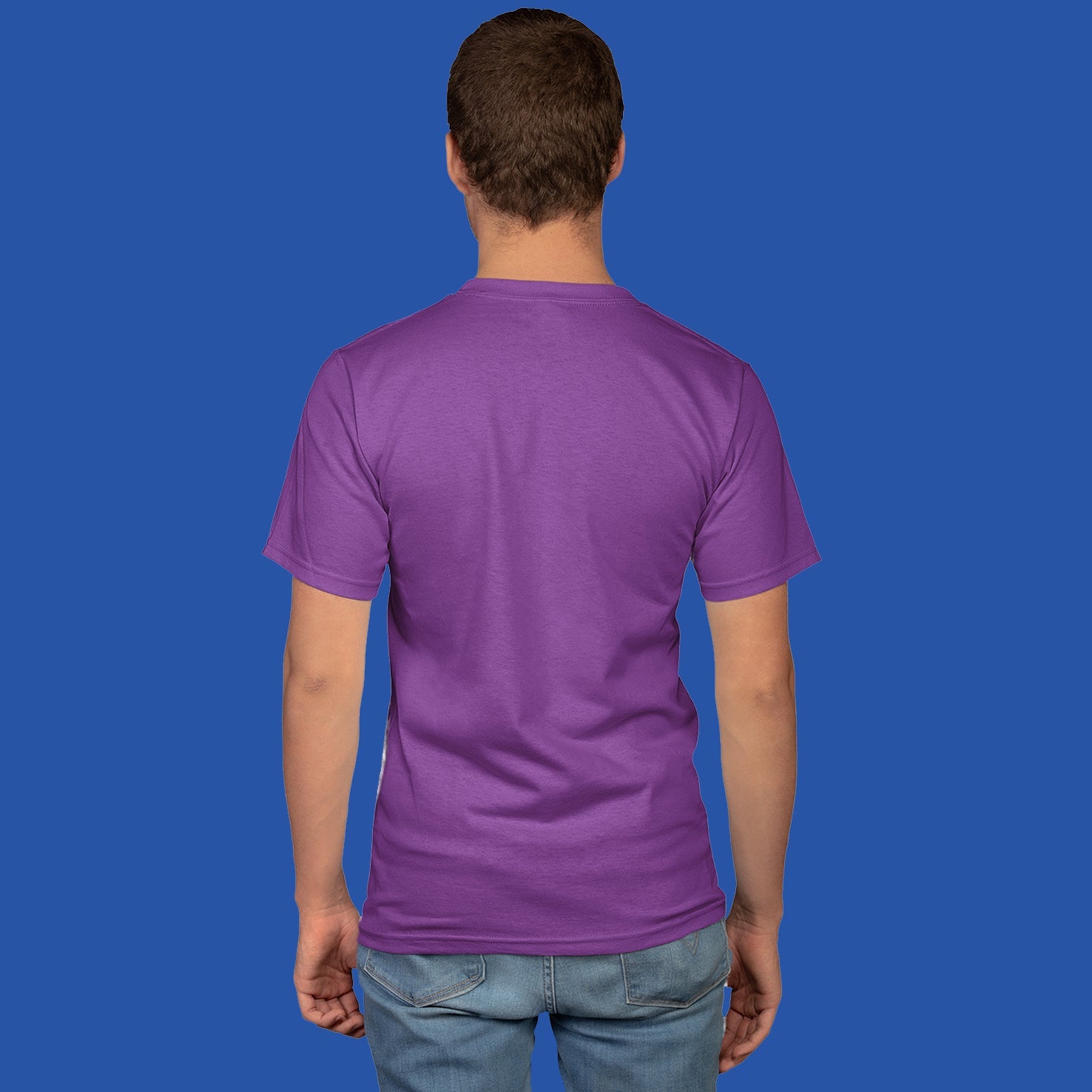 Men's Round Neck Plain T-Shirt  Purple