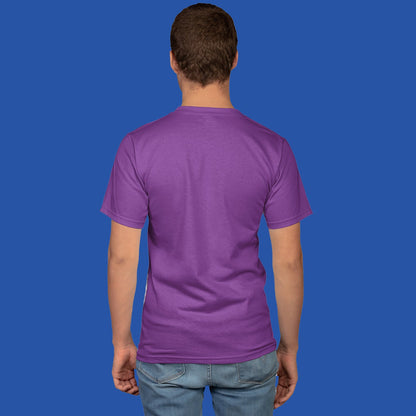 Men's Round Neck Plain T-Shirt  Purple