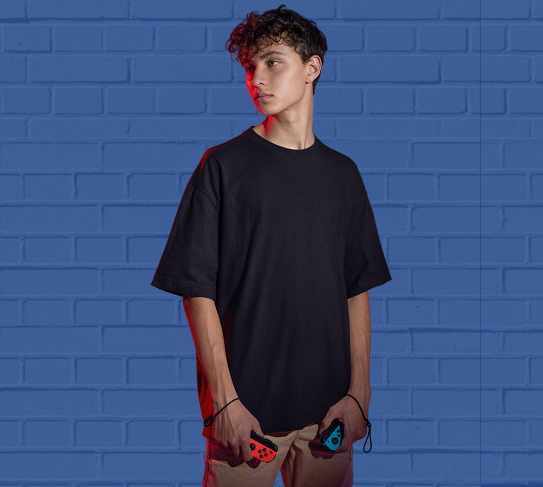 Buy-Black-Oversized-Tshirts-for men-online