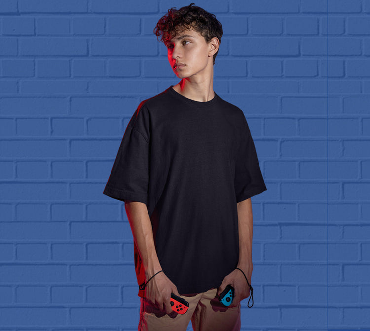 Buy-Black-Oversized-Tshirts-for men-online