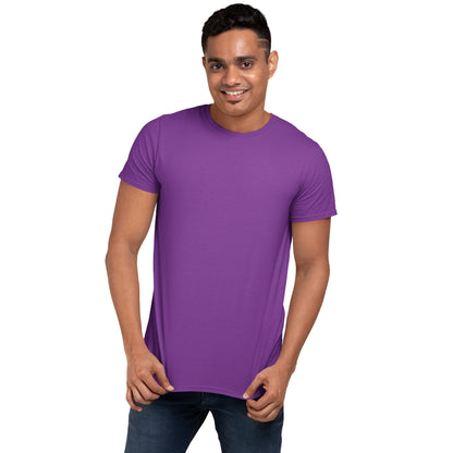 Men's Round Neck Plain T-Shirt  Purple
