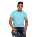 Men's Round Neck Plain T-Shirt  Sky Blue