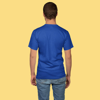 Men's Round Neck Plain T-Shirt Royal Blue