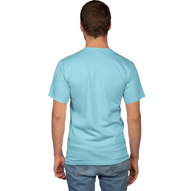 Men's Round Neck Plain T-Shirt  Sky Blue