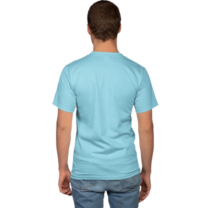 Men's Round Neck Plain T-Shirt  Sky Blue