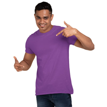 Men's Round Neck Plain T-Shirt  Purple