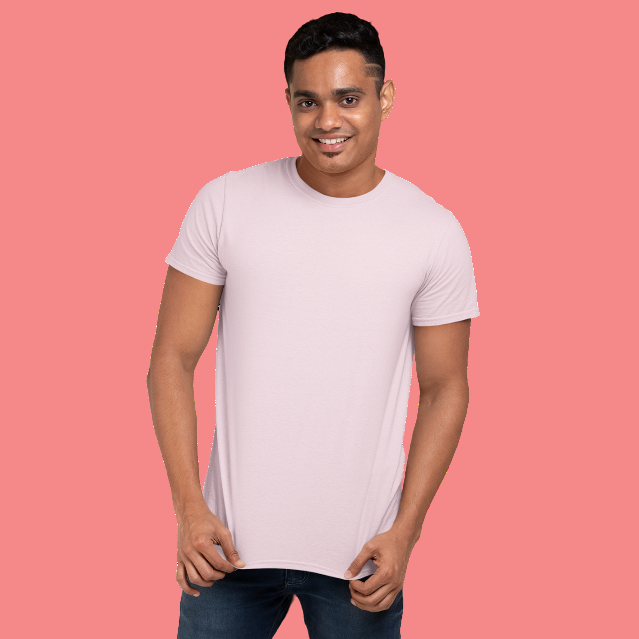 Buy Light baby Pink  t shirt for men at goat prints