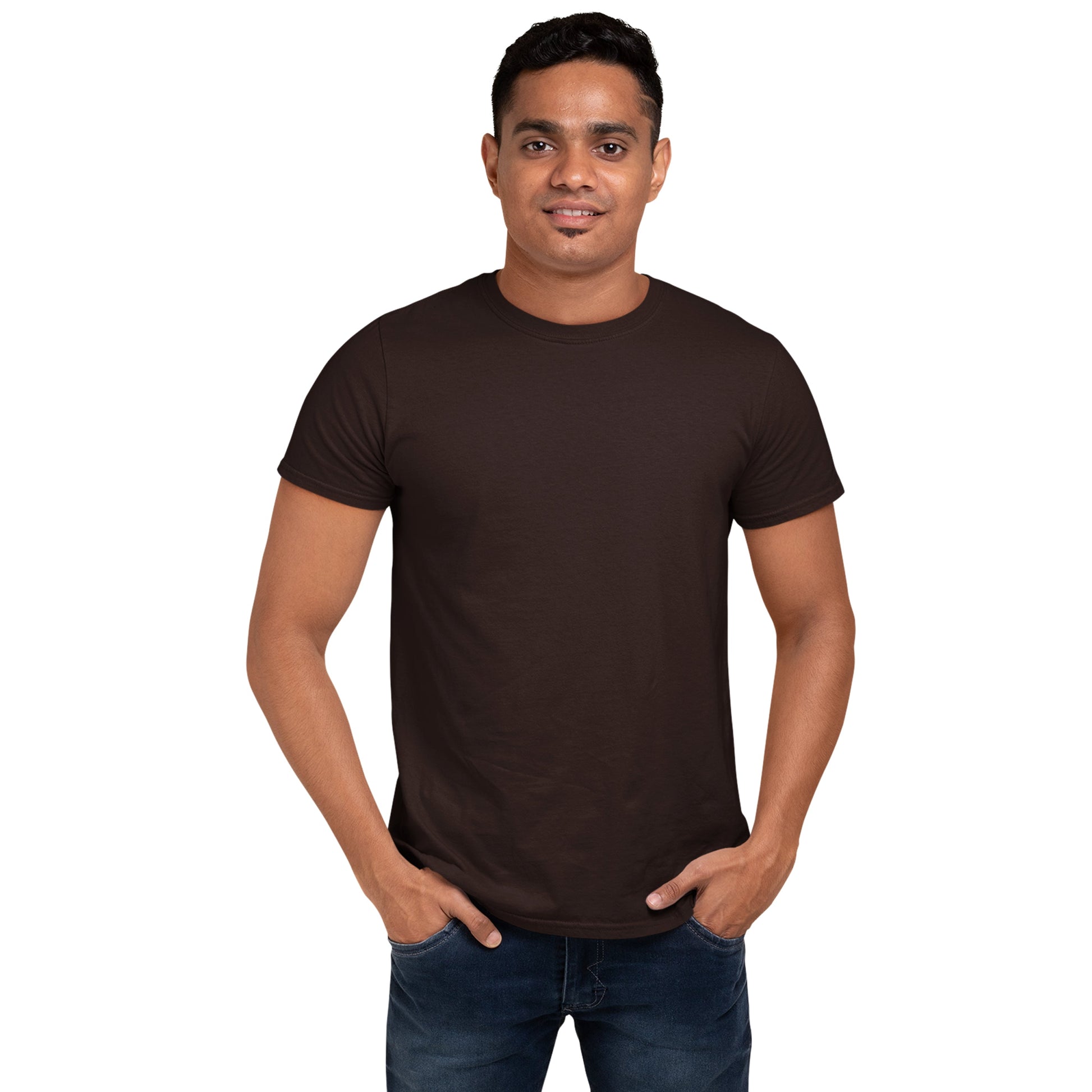 Buy Coffee Brown t shirt for men at goat prints