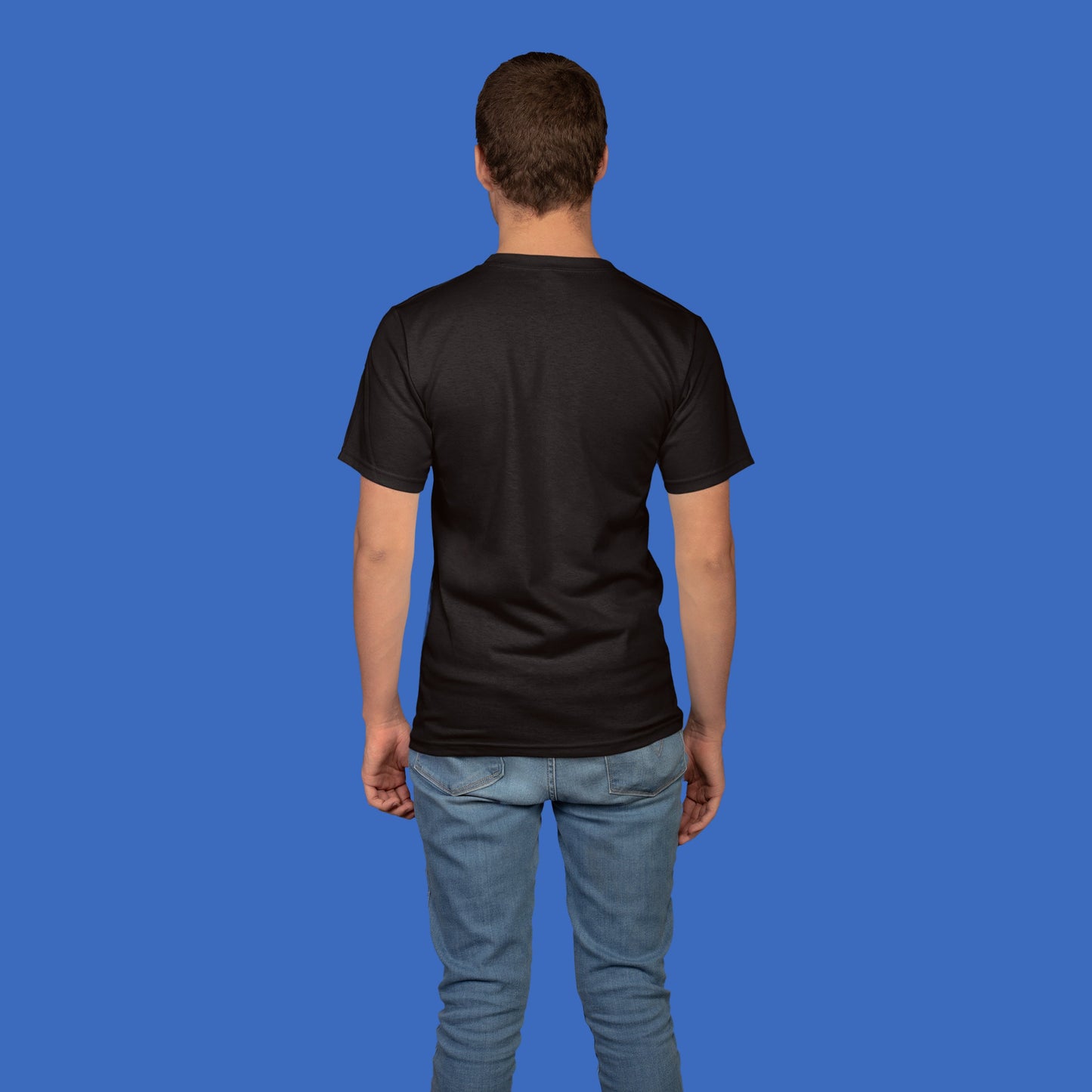 Men's Round Neck Plain T-Shirt Black