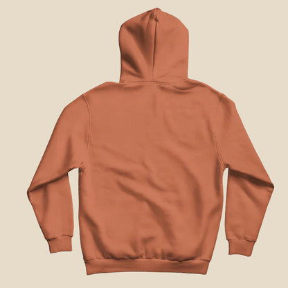 Men Hoodie with Kangaroo Pocket- Coral Color