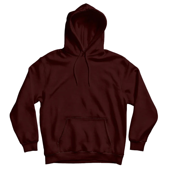 Men Hoodie with Kangaroo Pocket-MAROON