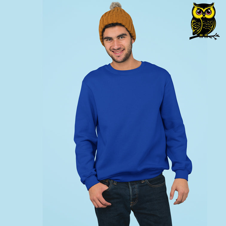 PLAIN UNISEX SWEATSHIRT -ROYAL BLUE