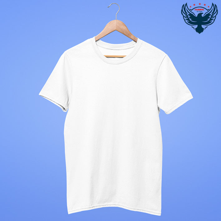 Men's Round Neck Plain T-Shirt white
