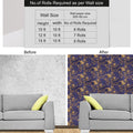 Purple Base with Golden Color Design Wallpaper