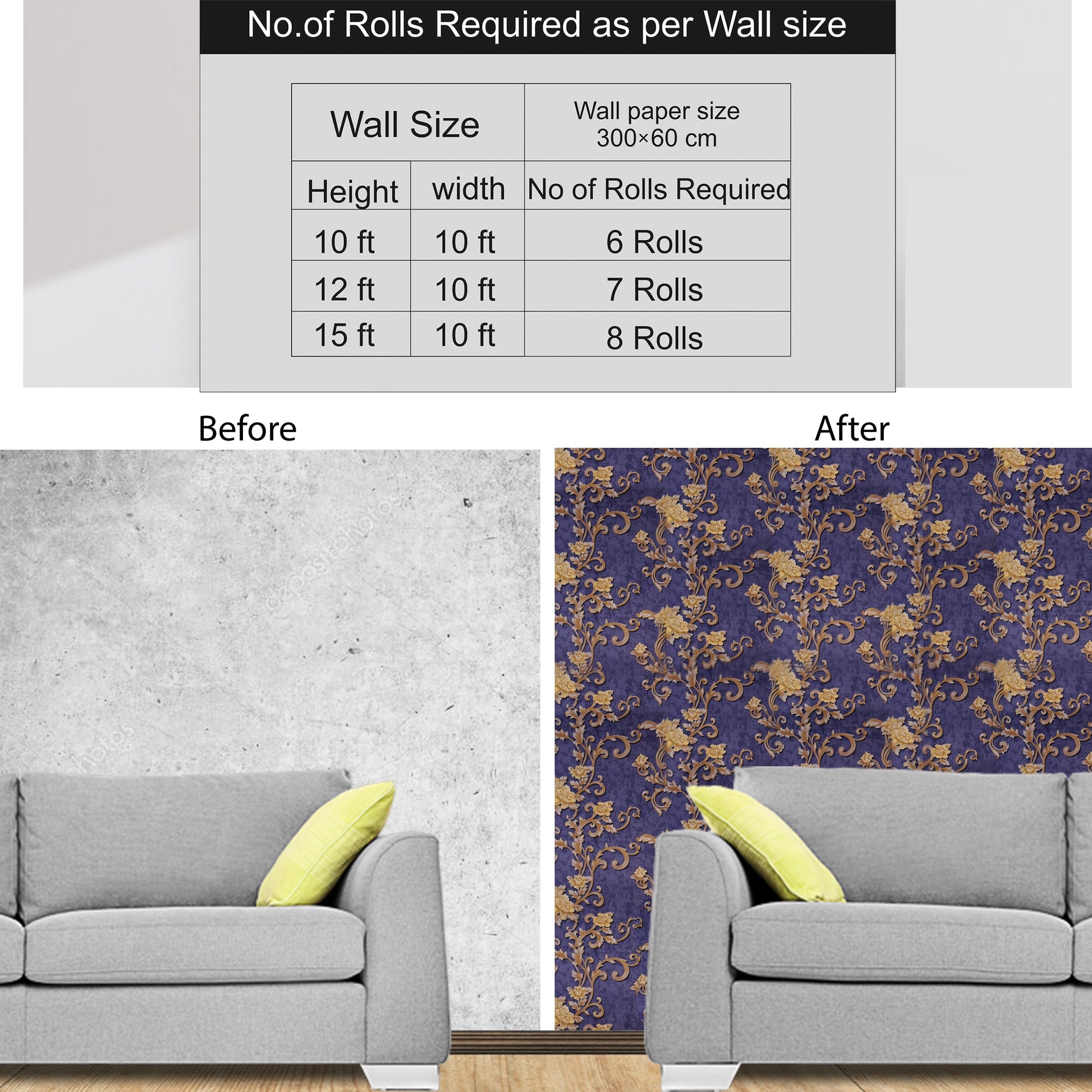 Purple Base with Golden Color Design Wallpaper