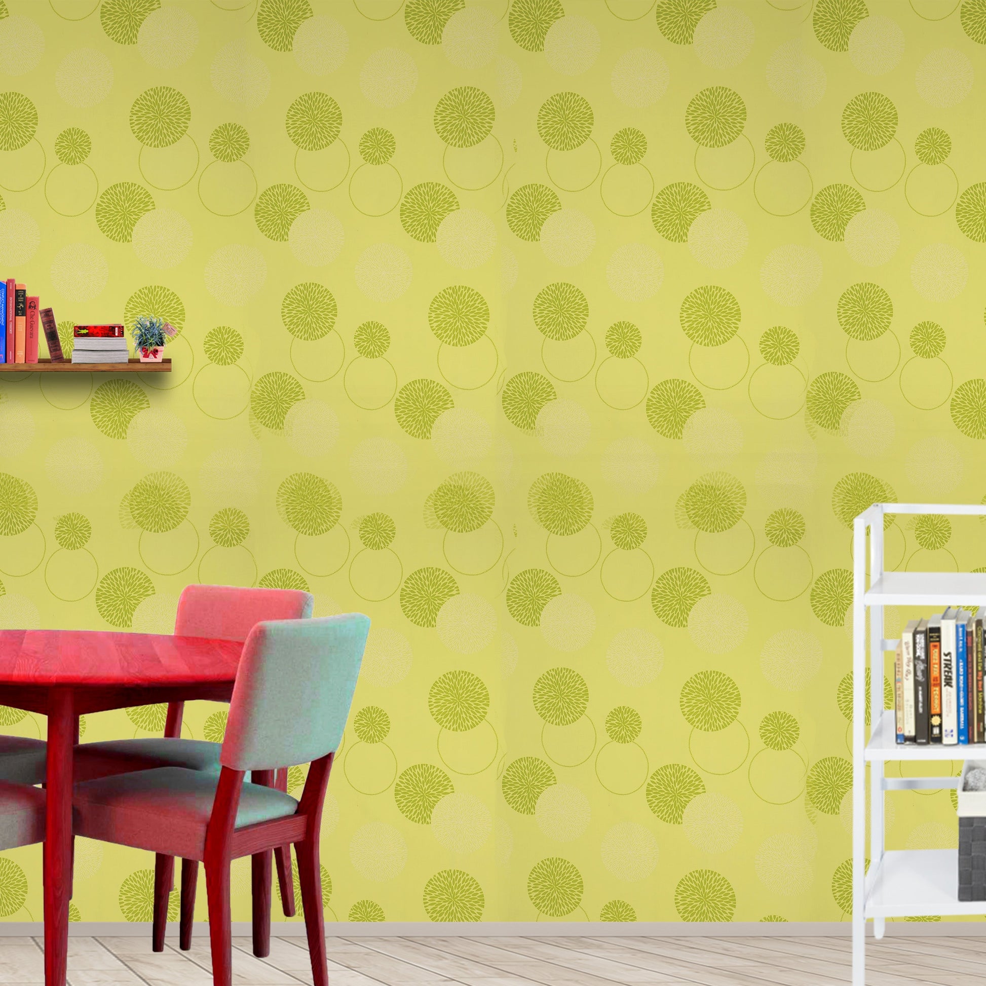 Decorative Light Green Wallpaper