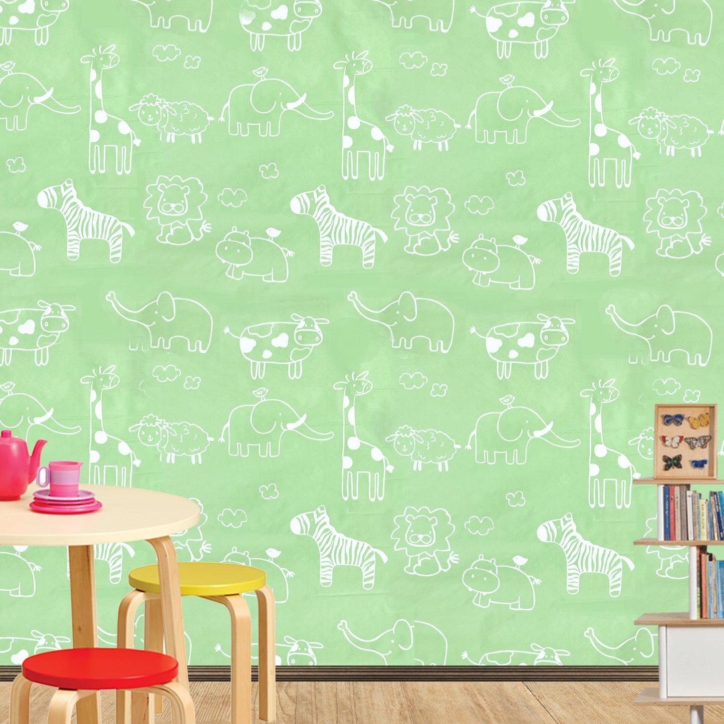 Decorative Green Wallpaper