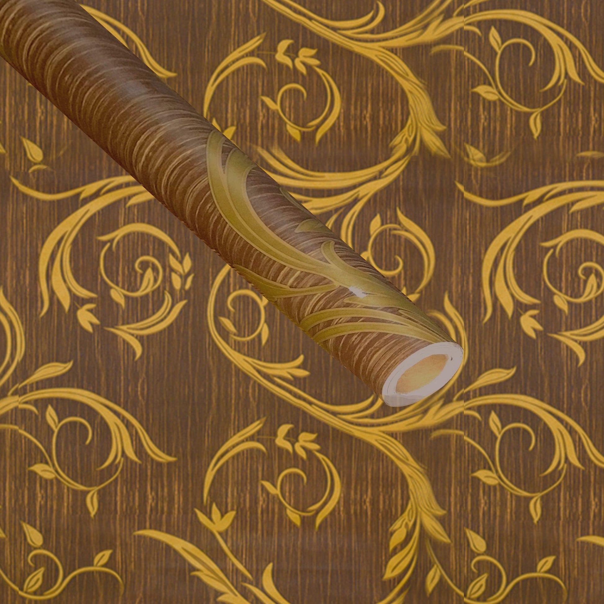 Decorative Brown and Gold Wallpaper for your home