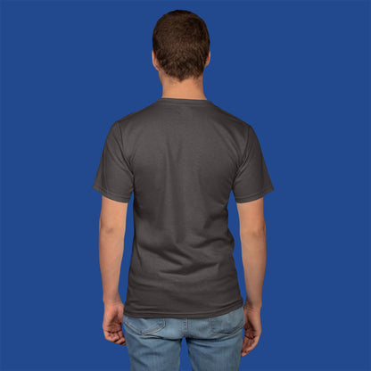 Men's Round Neck Plain T-Shirt Charcoal Melange