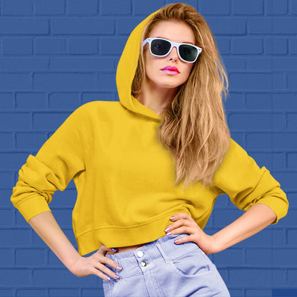 Golden-Yellow-Crop-hoodie-for-Women-at-Hawkty