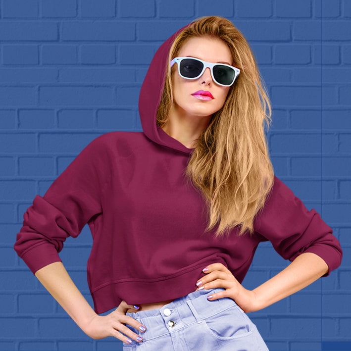 Buy Women Crop Hoodie Online at Hawkty