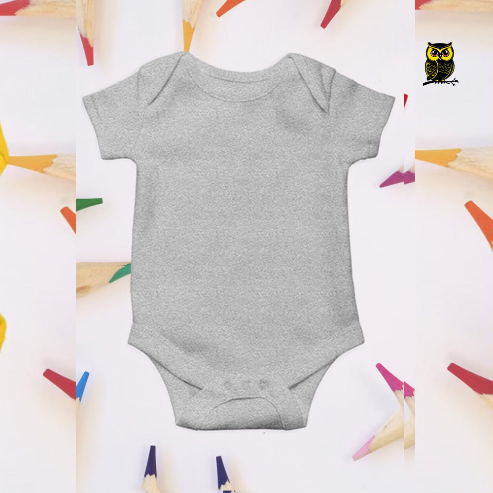 BABY ROMPER – SKIN FRIENDLY PURE COTTON-GREY MELANGE