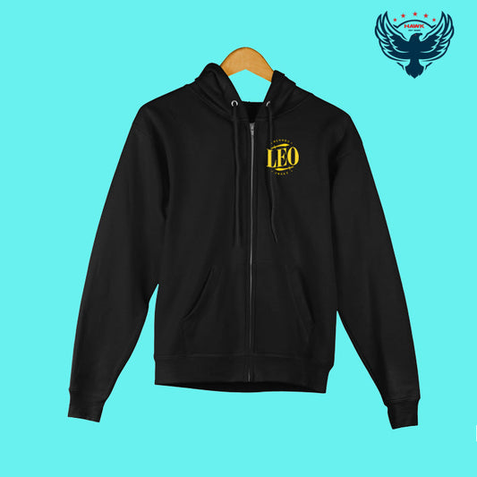 LEO TITLE CARD LOGO PRINTED HOODIE